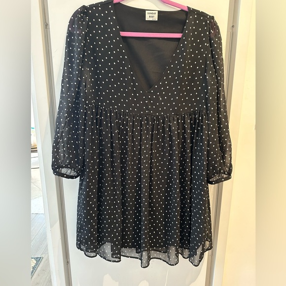 ARITZIA SUNDAY BEST POLKA DOT MINI DRESS - Picture 1 of 4